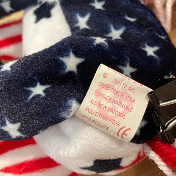 NWT Vintage “Lefty 2000” Beanie Baby. Date of birth 7/4/2000. - Picture 13 of 16